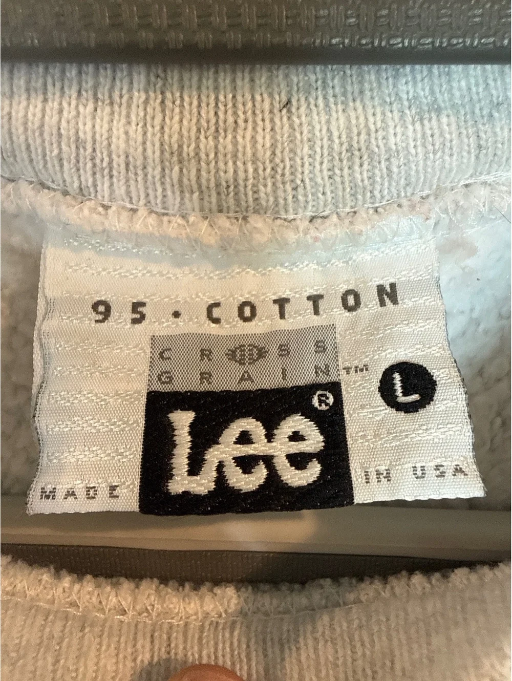 Lee Vintage Gray Crewneck Sweatshirt with Embroidered AXΩ Logo